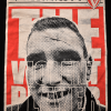 black t-shirt with red print of vinnie jones and inscription the violent player vandalist