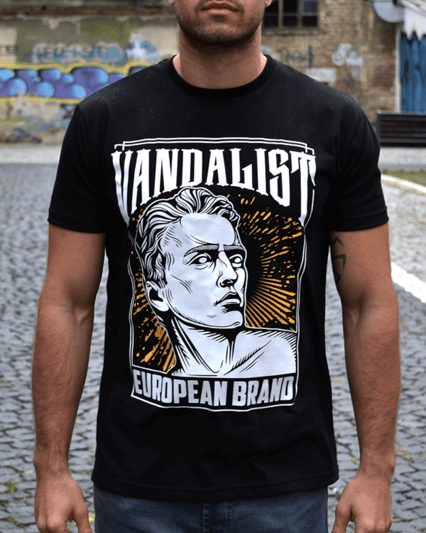 t-shirt front print vandalist european brand design antique statue