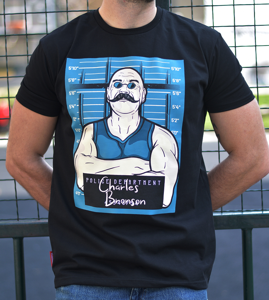 charles bronson t-shirt black vandalist europe wear