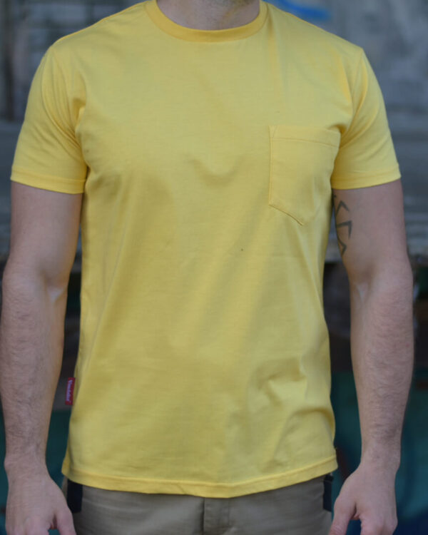 yellow t-shirt with pocket vandalist wear