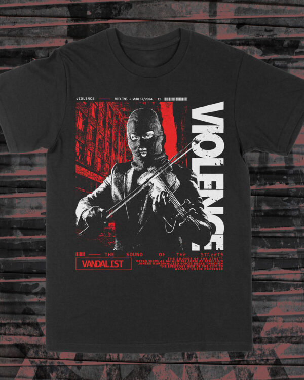 violinist t-shirt vandalist new mockup