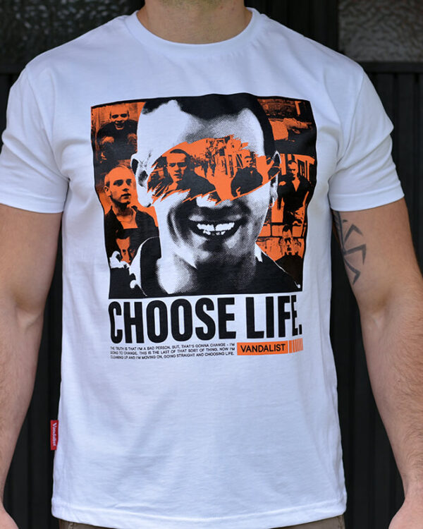 trainspotting t-shirt white color vandalist wear
