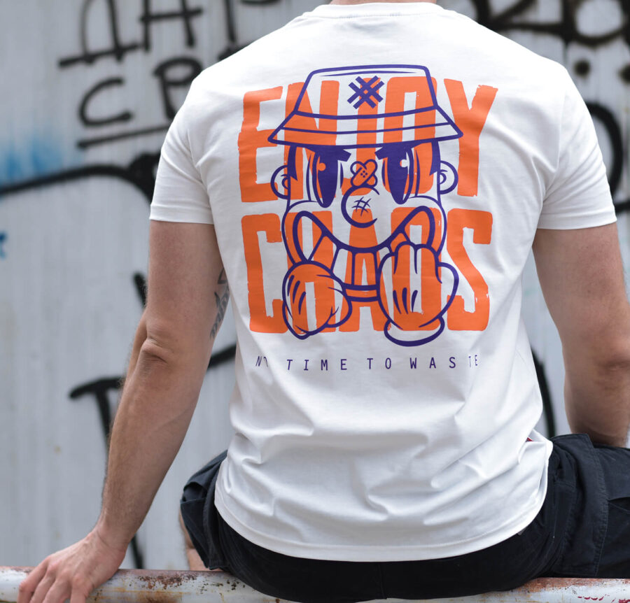 enjoy chaos vandalist off white t-shirt
